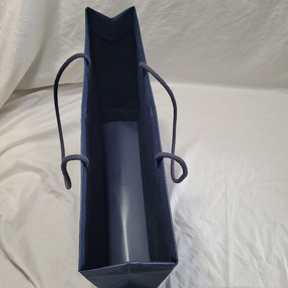 Dior Blue Textured Gift Bag Empty Logo Spell Out Bug Reusable Decorative Craft - Picture 7 of 15